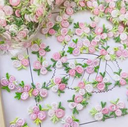 50 Pieces Pretty Floral Lace Fabric Venise Lace Beautiful Flower Embroidery Lace Applique Lace Collar DIY Craft Free Shopping