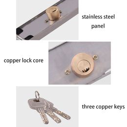 Rolling Security Door Lock Roll Gate Anti-theft Locks with Key Install Middle or Bottom Garage Gate Hardware Locks Hardware