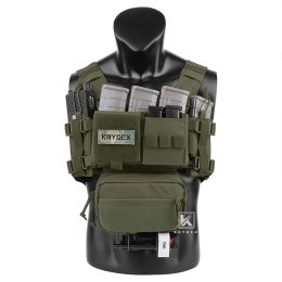 KRYDEX MK3 MK4 Micro Fight Chassis Modular Chest Rig Airsoft Hunting Military Tactical Carrier Vest w/ 5.56 7.62 Magazine Pouch