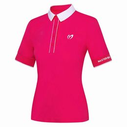 Golf Women's Spring/Summer New Outdoor Quick Drying Sports Shirt Breathable POLO Shirt Versatile Short Sleeved T-Shirt Comfortable Contrasting Color Ladies Top