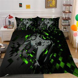 Gaming Bedding Set Queen Size Gamer Comforter/Quilt Cover for Boys Girls Kids Teens' Bedroom Duvet Cover Set Video Games Bed Set