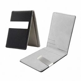 new Fi Men's Leather Mey Clips Wallet Multifunctial Thin Man Card Purses Women Metal Clamp for Mey C Holder f9rz#