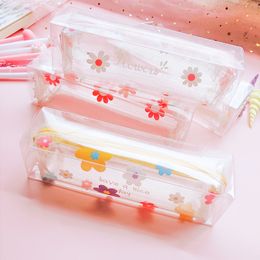 1 Pcs Kawaii Pencil Case Flower School Pencil Box Pencilcase Pencil Bag School Supplies Stationery