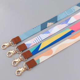 Art Cute Lanyard for Keys Chain Badge Holder ID Credit Card Pass Hang Rope Lariat Mobile Phone Charm Accessories Gifts Wholesale