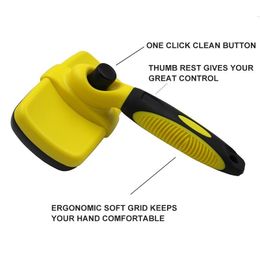 Benepaw Premium Self Clean Hair Dog Brush Slicker Comfortable Small Large Dog Comb Pet Grooming Tools Cat Fits Various Hair