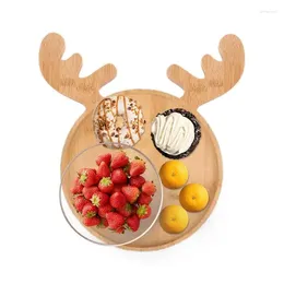 Plates Wooden Christmas Dish Charcuterie Restaurant Dessert Board Tree Tray Plate For Appetisers Desserts Kitchen Decor