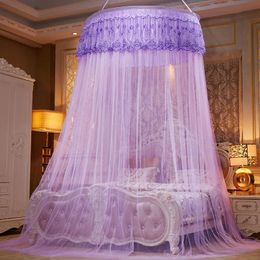 European Style Palace Lace Gauze Tent Hanging Dome Floor-to-ceiling Mosquito Net Installation-free Universal Mosquito Net