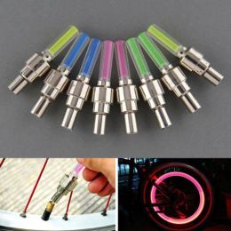 2PCS Bicycle Bike LED Lights Tyre Valve Cap Flashlight Auto Car Motorcycle Tyre Air Valve Wheel Spokes Light Bike Accessories