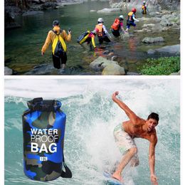 PVC Waterproof Dry Bag 5L 10L 20L 30L Camo Outdoor Diving Foldable Men Women Beach Swimming Bag Rafting River Ocean Backpack New