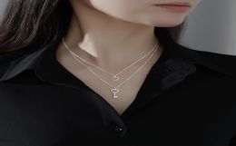 Ladies Silver Two Layered Necklace Wedding Jewellery Bridal Accessories Lock Heart Shape Neck Hoop 925 Sterling Silver Cheap In Stoc3443660