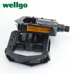 Wellgo F265 Folding Bicycle Pedals MTB Mountain Bike Padel Aluminium Folded Pedal Bicycle Parts Black Silver