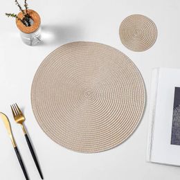 Table Mats Anti-scalding Heat Resistant Woven Placemat Set For Dining Room Bowl Pads Drink Coasters Home