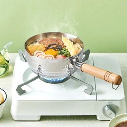 Pans Stainless Steel Pan Traditional Japanese Saucepan With Wooden Handle