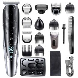 Trimmers All In One Hair Trimmer For Men Beard Grooming Kit Electric Shaver Body Groomer Hair Clipper Facial Nose Ear Trimmer Washable