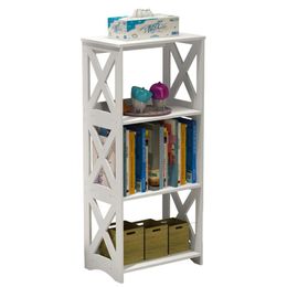 2/3 Tier Children Bookcases End Table Standing Bookshelf Storage Case Display Rack Shelf Nightstand for Bathroom Kitchen Bedroom