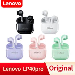 Lenovo LP40 Pro Wireless HeadPhone TWS Bluetoothイヤホンタッチコントロールスポーツヘッドセットステレオイヤホン長いマイク