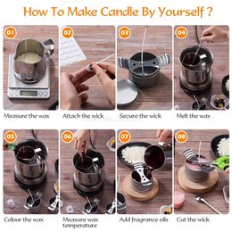 DIY Candle Making Kit Crafting Supplies with Scented Wax Melting Pot Fragrance Oil for Creative Home Activities
