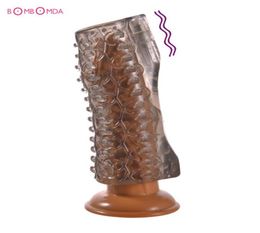 Male Masturbador Masculino Tube Sleeve Masturbations Palm Butt Vagina Realistic Transparent Sex Products Sex toys for Men Couple Y5999673