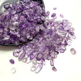 100g 8-12mm Natural Amethyst Gravel Quartz Crystal Stone Rock Chips Lucky Healing Natural Stones and Minerals