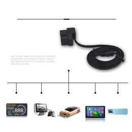 16 Pin HUD Wire Cable Head Up Display OBD Switch Cable Auto Car Wire With Switch OBD2 Driving recorder Cable 180mm