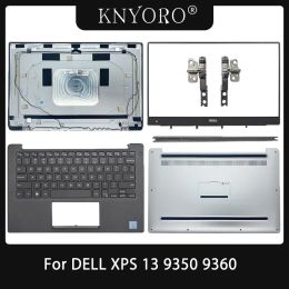 Cases NEW For DELL XPS 13 9350 9360 Laptop LCD Back Cover/Front Bezel/Hinges/Palmrest/Bottom Case Silver 0V9NM3 0114PC 043WXK 057JH8