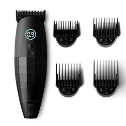 Ternelli di capelli professionali con tetti e trimmer per la barba per uomini - forniture di barbiere con corda con batteria ricaricabile di 4 ore - Terrimmer nero per la cura di precisione