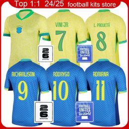 BrazilS home away mens fans soccer jerseys 2024 brasil men player version football jersey 24 25 VINI JR L. PAQUETA RICHARLISON football shirt maillot camiseta maglia