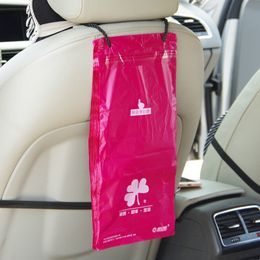 50PCS Creative Car Garbage Bag Drawstring Hanging Car Trash Bag Garbage Disposal Bags For Car