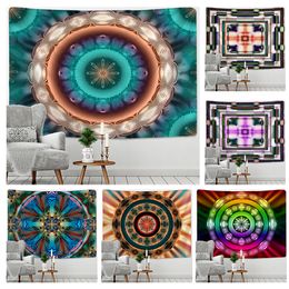 Radiant Mandala Tapestry Wall Hanging Psychedelic Colourful Hippie Tapiz Mystery Art Boho Style Home Decor