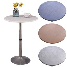 60-140cm Waterproof Round Elastic Edged Table Cover for Dining Table Simple Convient Kitchen Catering Oil-Proof Tablecloth
