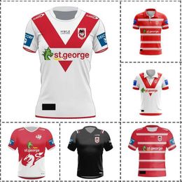 2024 St George Illawarra Dragons Polo Shirt Home Away Training Rugby Jersey Shorts - Mens Size S-5XL Print Name Number