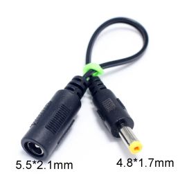 1pcs 5.5*2.1mm to 5.5*2.5 4.8*1.7 4.0*1.7 3.5*1.35 3.0*1.1 2.5*0.7mm DC Power Plug with 150mm Wire DC Power Splitter Adapter