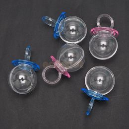 MagiDeal 12 Fillable Pacifier Shape Baby Shower Candy Sweet Box Bottle Favour Pink/ Blue