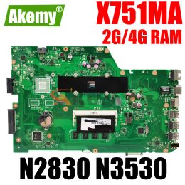 Motherboard X751MA Notebook Mainboard N2830 N3530 CPU 2GB 4GB RAM for ASUS K751M K751MA R752M R752MA X751MD X751MJ Laptop Motherboard