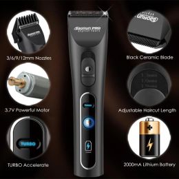 Trimmers Professional Electric Hair Clipper Lithium A6 Rechargeable Hair Trimmer Titanium Ceramic Blade for Salon Hair Cutting Machine