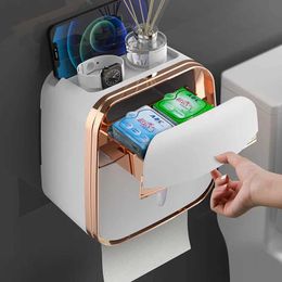 Toilet Paper Holders Toilet Paper Holder Wet Tissue Box Bathroom Wall Shelf Roll Paper Rack Storage Dispenser Bathroom Accessories Supplies 240410