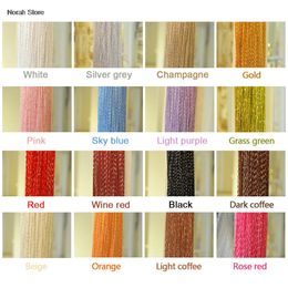 New 1 piece 100x200cm Glitter String Cheap Door Curtain Beads Room Dividers Beaded Fringe polyester fabric Window Panel 1x2m