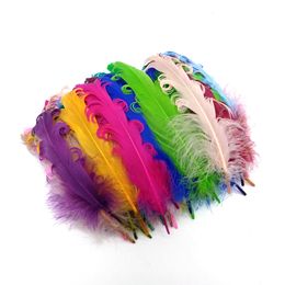 20Pcs Colorful Curly Goose Feathers Plume Diy Dream Catcher Wedding Centerpieces For Tables Jewelry Making HandicraftAccessories
