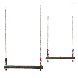 Other Bird Supplies Swing With Colourful Beads Toy Hanging For Budgies