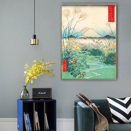 Abstract Japanese Landscape Series Samurai HD Canvas Painting Wall Art Bar Cafe Living Room Retro Posters Painting Home Decor