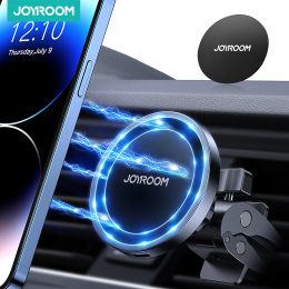 Chargers Joyroom 15W Qi Magnetic Car Phone Holder Wireless Charger For iPhone 14 13 12 Series Fast Air Vent Charging Phone Holder Charger