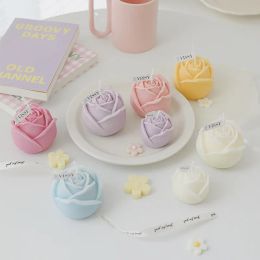 Food Grade Rose Flower Silicone Mould DIY Handmade Aromatherapy Candle Mould Clay Resin Plaster Mould Ice Cube Chocolate Cake Mould