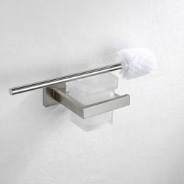 Brushed Steel Bathroom Accessories Hardware Set Toilet Brush Holder Paper Holder Towel Rail Rack Robe Hook Soap Dish Towel Ring