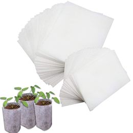 50pcs/Lot Nursery Plant Growing Bags Biodegradable Nonwoven Fabric Eco-Friendly Seedling Pots for GardenGreenhouse Planting Tool