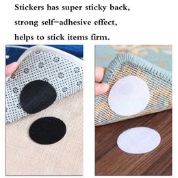 50/60mm Self Adhesive Hook Loop Fastener Tape Stickers Adhesive Dots Hooks and Loops for Bed Sheet Sofa Mat Carpet Anti Slip Mat
