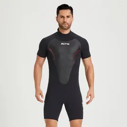 Women's Swimwear 3MM Neoprene Wetsuit Men's One-piece Short Sleeve Thickened Cold Insulation Diving Suit Surf Snorkel Sunscreen Swimsuit