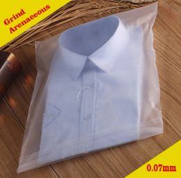 0.07mm Matte Clear Clothing Pack Bags Reclose Self Adhesive Seal Frosted Bag Frosting Cellophane PE Poly Pouch for Clothes Pack