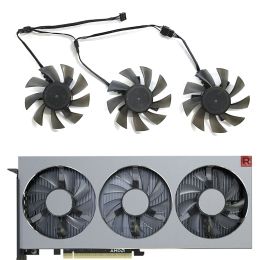 Pads New Dual Ball Ball GPU Fan 4PIN 75MM FD7010H12S for XFX RX Radeon VII, ASUS RADEONVII16G Graphics Card Cooling Fan