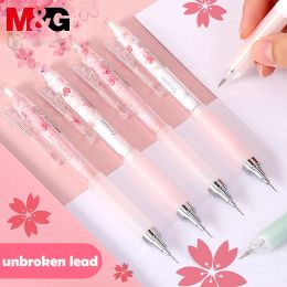 M&G Cherry Blossoms Mechanical Pencil 0.5/0.7mm Drawing Automatic Pencil For School Supplies Korean School Supplies