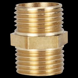 Brass Pipe Fitting Hex Nipple 1/8" 1/4'' 3/8'' 1/2''Male Thread Coupler Connector Copper